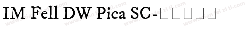IM Fell DW Pica SC字体转换